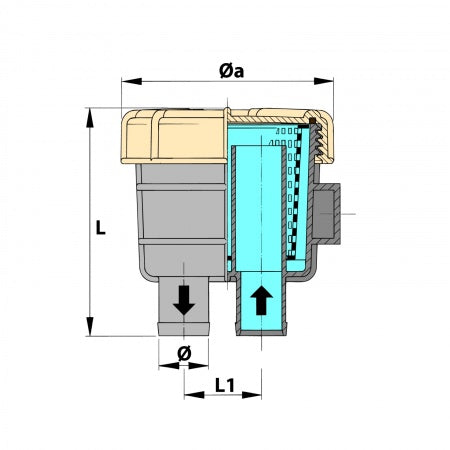 VETUS Kühlwasserfilter FTR140 - 3 Größen für kompakte Motorenkühlung