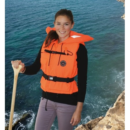 Feststoff-Rettungsweste 100N CE – Erwachsene & Kinder – Orange – 30-90+ kg