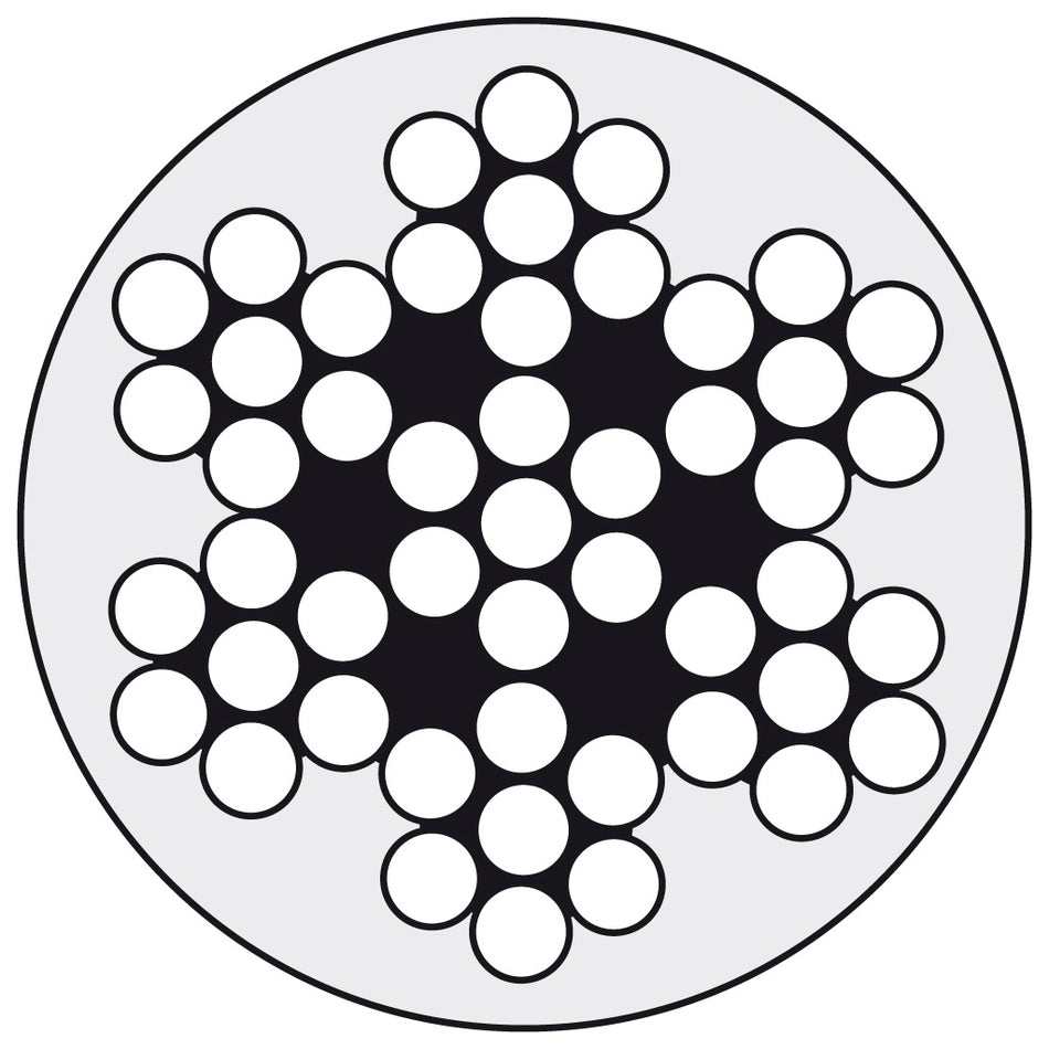 Drahtseil 7x7 A4 4/5mm PVC weiß ummantelt