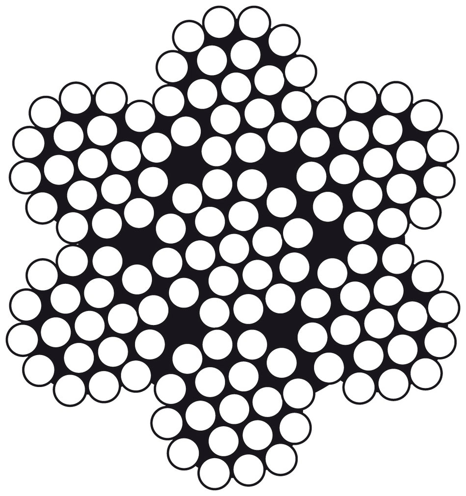 Drahtseil 7x19 A4 2,5mm nach DIN 3060, Abschnitt