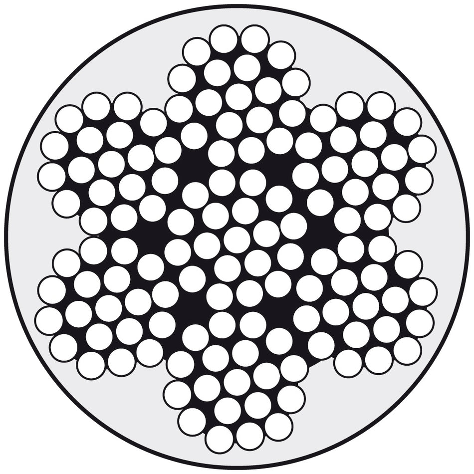 Drahtseil 7x19 A4 4/5mm PVC transparent ummantelt, Abschnitt