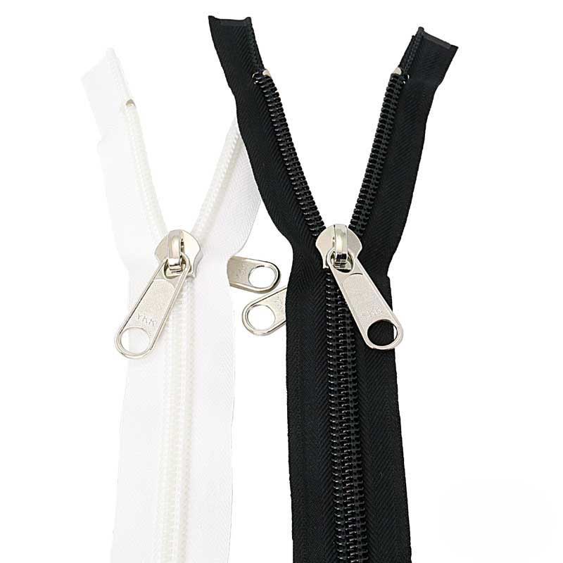 YKK Spiralreißverschluss Größe 6 - Endlos 200m Rolle mit Metallkomponenten