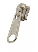 YKK Schieber und Endstücke Größe 8 - Edelstahl, lackiert und vernickelt Einfachschieber aus Zinklegierung vernickelt