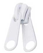 YKK Schieber und Endstücke Größe 8 - Edelstahl, lackiert und vernickelt Doppelschieber Zinklegierung lackiert