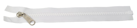 Kunststoff-Reißverschluss teilbar weiß - Breite 35 mm für Bootsplanen und Persennings