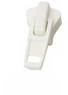 YKK Schieber für Reißverschlüsse Größe 10 - POM mit automatischer Arretierung Einfachschieber weiß