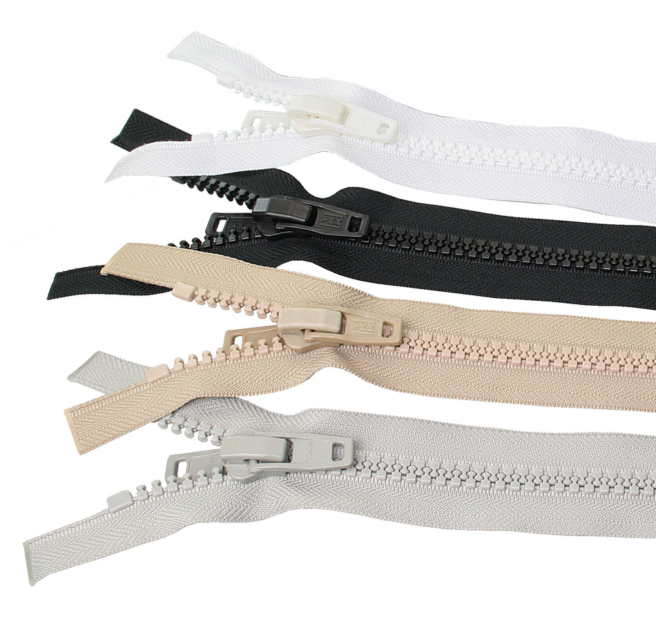 YKK Spiralreißverschluss Größe 10 Typ 1 - Teilbar mit Kunststoff-Komponenten