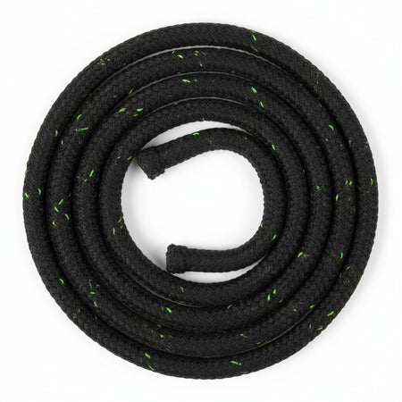 ROBLINE Rio Green Festmacherleine schwarz mit grünem Streifen, Tauwerk Rolle Nahaufnahme